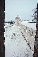 Вид с башни монастаря на стену