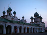 Тоговые ряды и вид на Кремль на закате