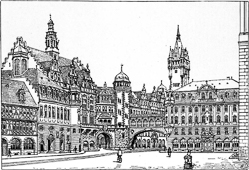 Expansion plan town hall Frankfurt 1900 - By Ludwig Neher (1850-1916) & Franz von Hoven (1842-1924)