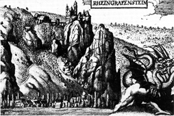 Der Rheingrafenstein um 1620 Daniel Meisner - Wolfgang Medding, Burgen und Schlösser in der Pfalz und an der Saar, Frankfurt/Main 1962