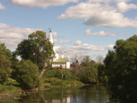 Вид на церковь Козьмы и Демьяна