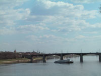 Вид на Волгу с моста у стадиона "Химик"